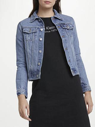 calvin klein clean line trucker lyon blue jeansjack dames|Calvin Klein Jeans Denim Trucker Jacket .